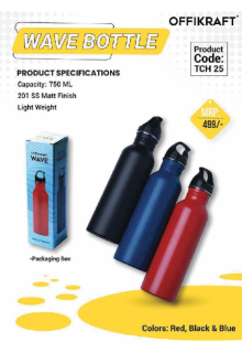 Offikraft Wave Bottle - Black